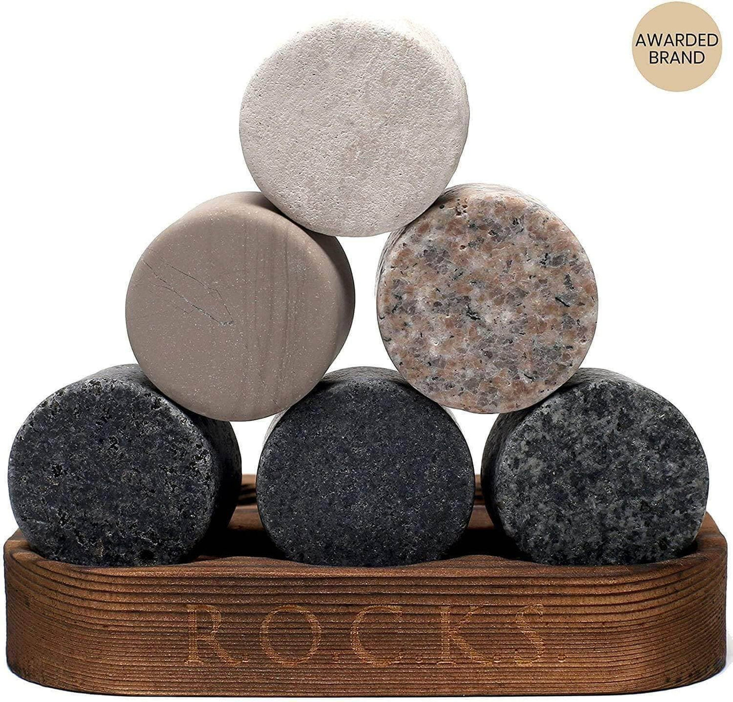 Coffret ROCKS - Le Connaisseur – Pierres à spiritueux en Granit & Verres Twist Edition