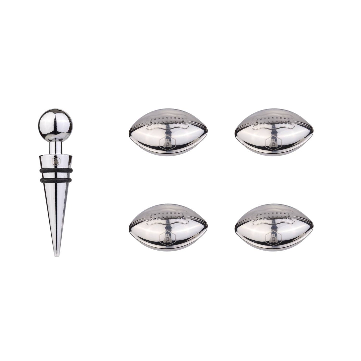 Glaçons inox en forme de ballon de rugby – Coffret refroidisseur & stoppeur - Laguiole