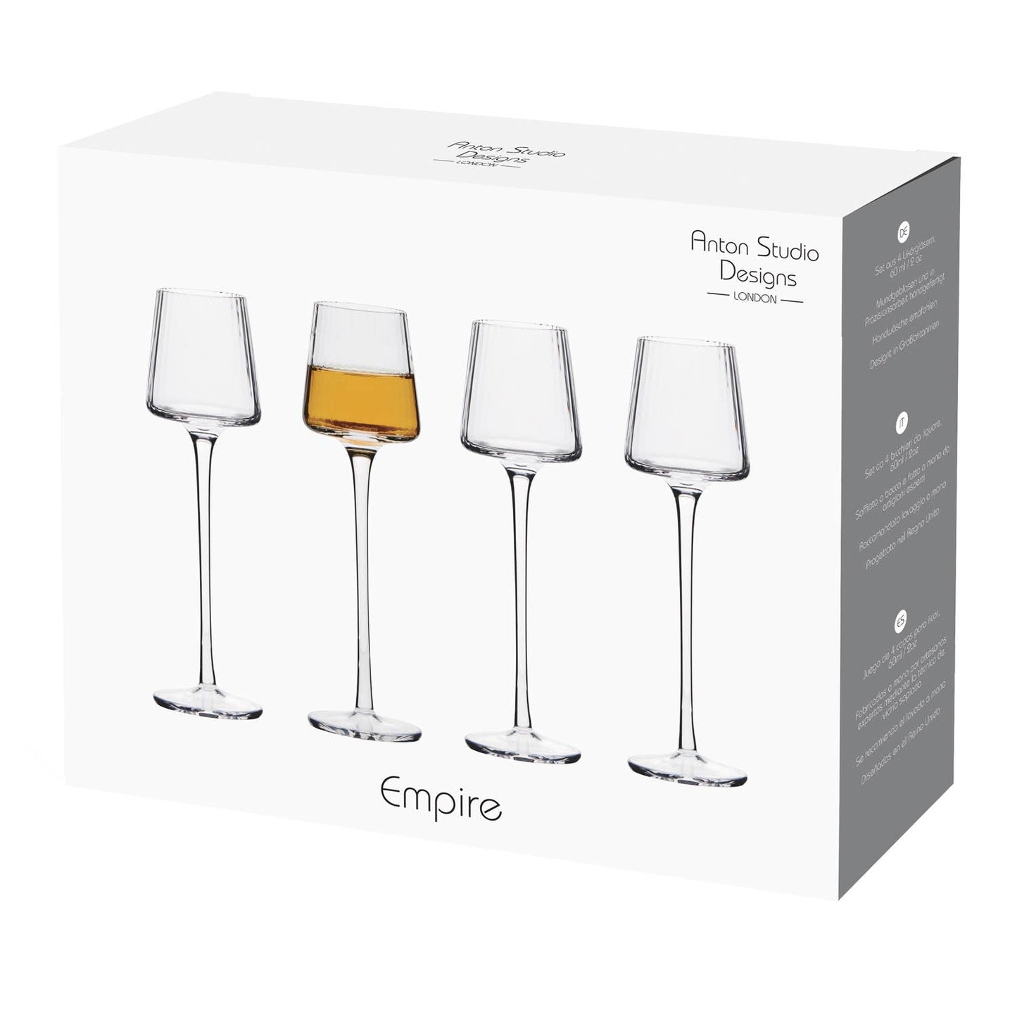 Coffret de 4 Verres à Liqueur Empire – Élégance et Dégustation by DRH Collection