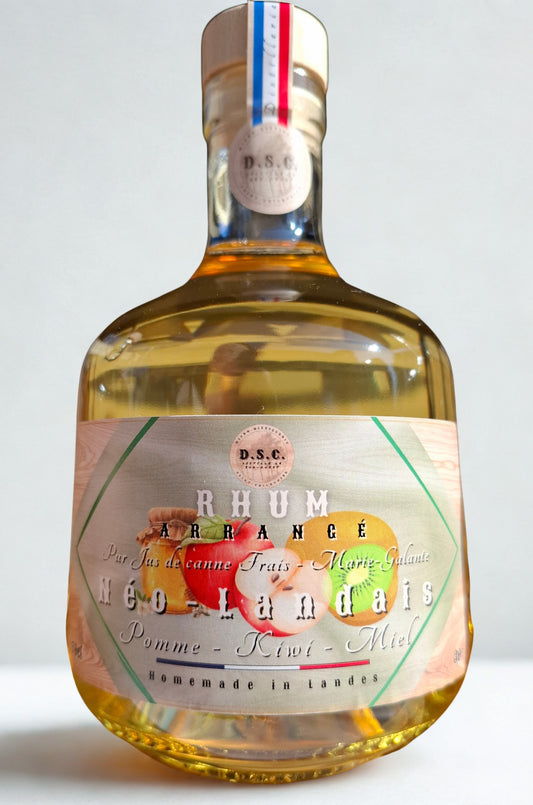 Rhum arrangé Pomme, kiwi et Miel - Recette artisanale - Néo Landais.